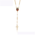 45172 mejor venta xuping elegante collar 18K color oro cruz religión elegante collar